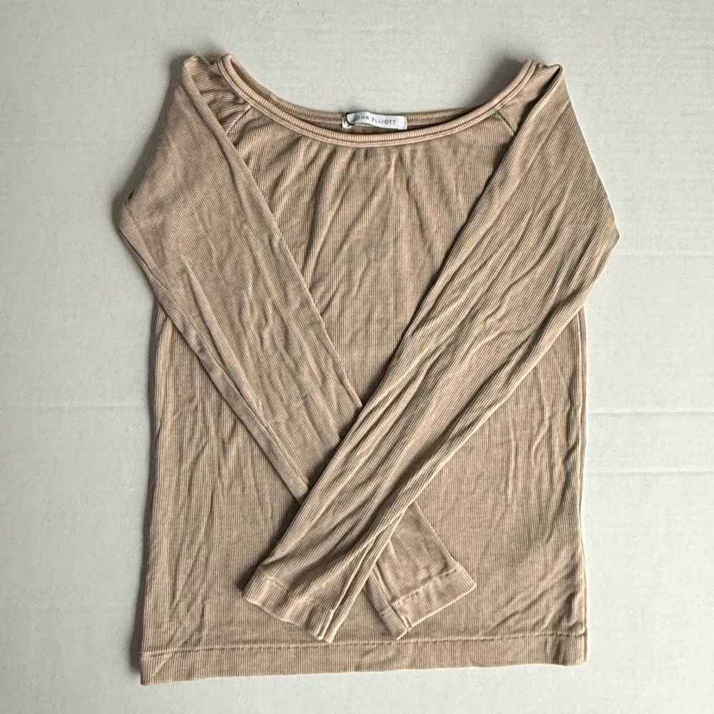 John Elliott Mineral Wash Gemini Rib Long Sleeve